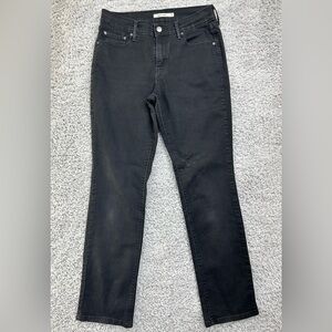 Levi's Jeans Womens 6 505 Straight Black Denim Essential Classic Basic Concert